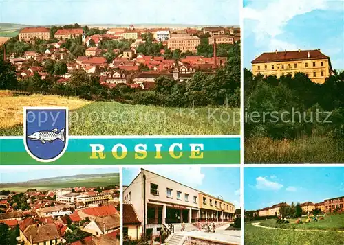 AK / Ansichtskarte Rosice_CZ Celkovy pohled Zamek Stred mesta Kulturni dum s hotelem Cristal Nove sidliste 