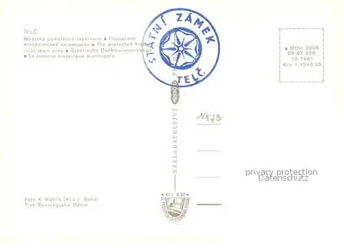 AK / Ansichtskarte Telc_CZ Mestskapamatkova rezervace 