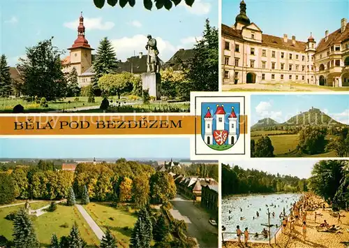 AK / Ansichtskarte Bela_pod_Bezdezem_CZ Namesti zamek park Bezdez plovarna 