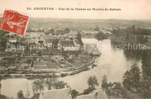 AK / Ansichtskarte Argenton_36 sur Creuse Vue de la Creuse au Moulin de Rabais 