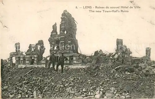 AK / Ansichtskarte Lens_Pas de Calais_62 Ruines du nouvel Hotel de Ville 