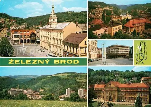 AK / Ansichtskarte Zelezny_Brod_Eisenbrod_CZ Mesto vzniklo pres Jizeru Centrem sklarske vyroby Potrebam cestovniho Interhotel Cristal 