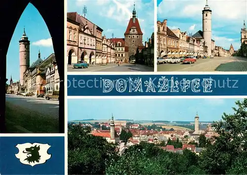 AK / Ansichtskarte Domazlice_CZ Teilansichten Panorama 