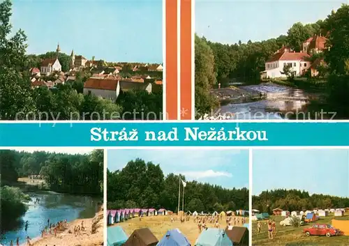 AK / Ansichtskarte Straz_nad_Nezarkou Panorama Strand Bungalowsiedlung 