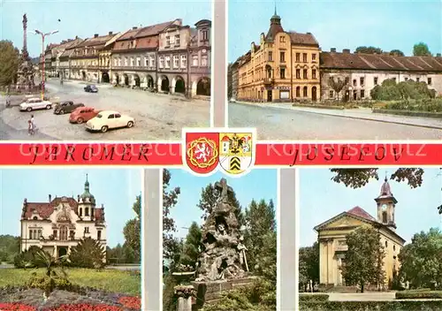 AK / Ansichtskarte Jaromer_CZ Josefov namesti B Nemcove Divadlo Pomnik z roku Empirovy kostel 