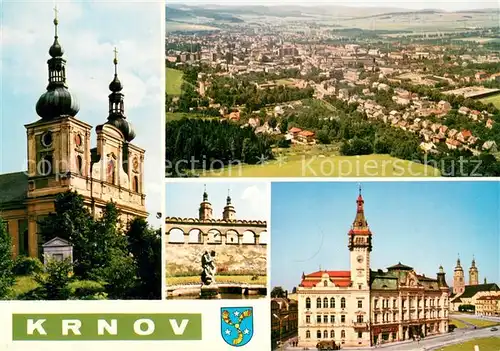 AK / Ansichtskarte Krnov_CZ Cvillin Celkovy pohled Svedska zed Radnice 