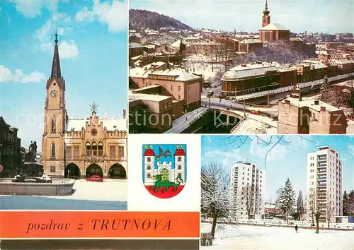 AK / Ansichtskarte Trutnov Radnice na namesti Celkovy pohled Konevovo nabrezi Trutnov