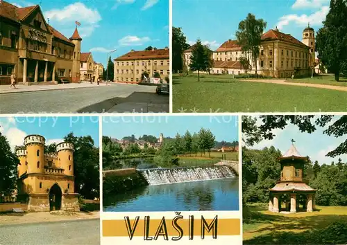 AK / Ansichtskarte Vlasim_Wlaschim_CZ Hotel Blanik Zamek Brana Jez na Blanici Cinsky pavilon 