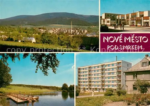 AK / Ansichtskarte Nove_Mesto_pod_Smrkem Kdysi horni mesto se v soucasne dobe stalo vyhledavnym rekreacnim strediskem Smrk je nejvyssi horou v ceske casti Jizerskych hor Nove_Mesto_pod_Smrkem