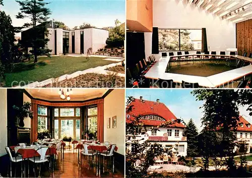 AK / Ansichtskarte Vlotho Gesamteuropaeisches Studienwerk Gastraum Tagungsraum Terrasse Vlotho