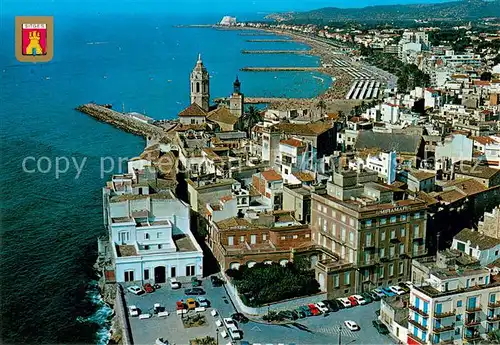AK / Ansichtskarte Sitges Vista aerea Sitges
