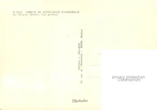 AK / Ansichtskarte Grignan_26 Abbaye de Notre Dame dAiguebelle Vue aerienne 