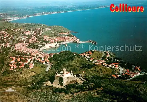 AK / Ansichtskarte Collioure_66 Vue aerienne au 1er plan le fort St Elme 