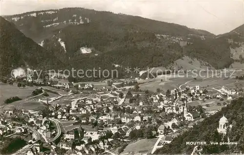 AK / Ansichtskarte Moutier_BE Vue generale aerienne 