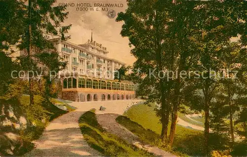 AK / Ansichtskarte Braunwald_GL Grand Hotel Braunwald GL