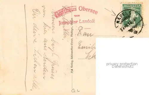 AK / Ansichtskarte Naefels Gasthaus Obersee Naefels
