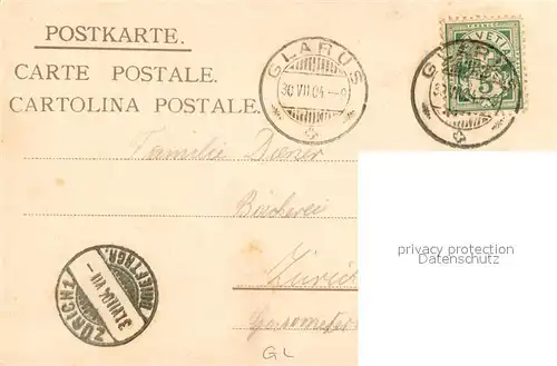 AK / Ansichtskarte Glarus_GL Stadtkirche Glarus_GL