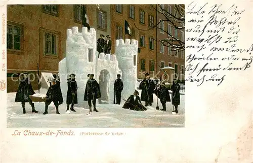 AK / Ansichtskarte La_Chaux de Fonds_NE Forteresse de neige 