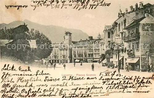 AK / Ansichtskarte Locarno_TI Piazza Grande Locarno_TI