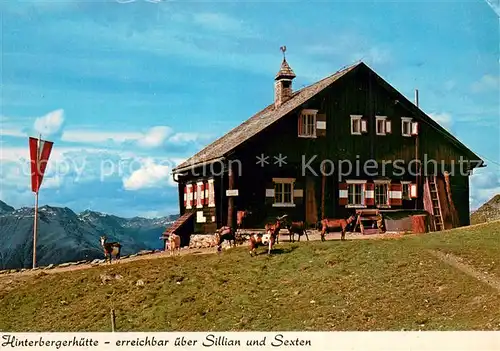 AK / Ansichtskarte Sillian_Tirol Hinterbergerhuette Sillian Tirol