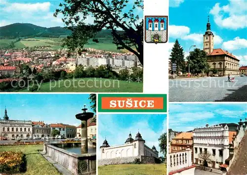 AK / Ansichtskarte Susice_CZ Panorama Teilansichten 