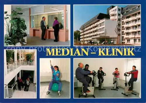 AK / Ansichtskarte Bad_Lausick Median Klinik Rezeption Treppe Gymnastikraum Bad_Lausick