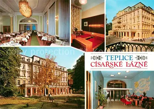 AK / Ansichtskarte Teplice_Teplitz Schoenau_CZ Cisarske Lazne Speisesaal Zimmer  