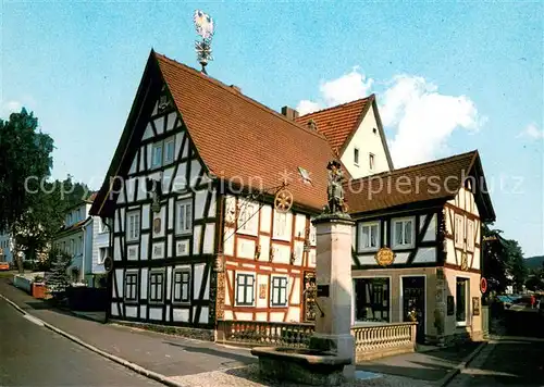 AK / Ansichtskarte Bad_Orb Der Tintenfisch Antiquitaeten Wendelinusbrunnen Bad_Orb