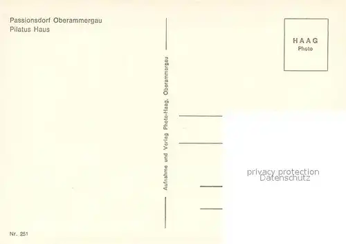 AK / Ansichtskarte Oberammergau Pilatus Haus Oberammergau