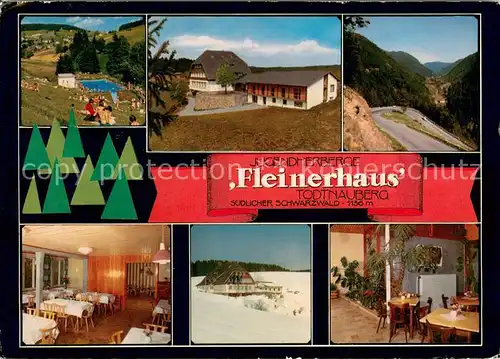 AK / Ansichtskarte Todtnauberg Jugendherberge Fleinerhaus Freibad Serpentinen Gastraeume Todtnauberg