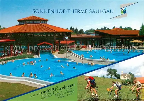 AK / Ansichtskarte Saulgau Sonnenhof Therme Radler Saulgau