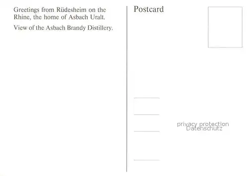 AK / Ansichtskarte Ruedesheim_am_Rhein View of the Asbach Brandy Distillery 