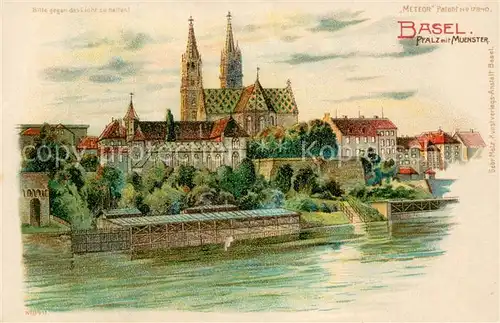 AK / Ansichtskarte Basel_BS Pfalz mit Muenster Basel_BS