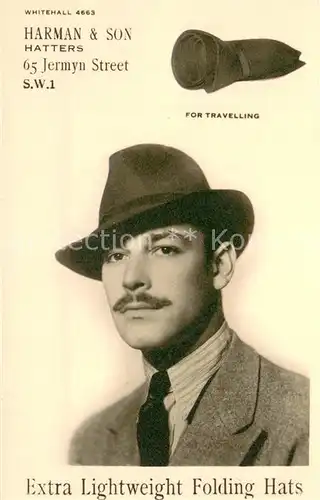 AK / Ansichtskarte London__UK Harman and Son Hatters For Travelling 