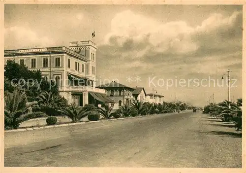 AK / Ansichtskarte Marina_di_Massa_IT Viale Litoraneo ed Albergo Italia 