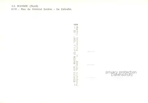 AK / Ansichtskarte La_Bassee_59 Rue du General Leclerc Le Calvaire 