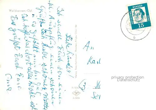 AK / Ansichtskarte Waldsassen Fliegeraufnahme Waldsassen