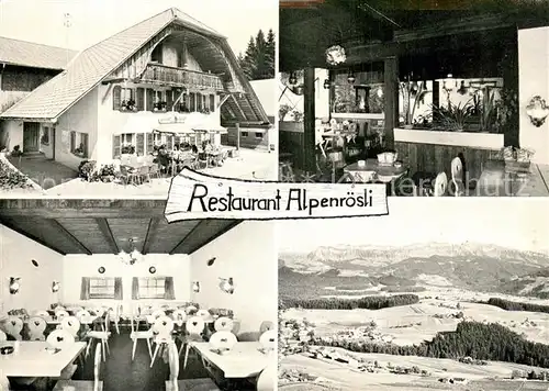 AK / Ansichtskarte Heimenschwand_BE Restaurant Alpenroesli Gastraeume Panorama 