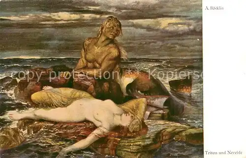 AK / Ansichtskarte Persoenlichkeiten A.Boecklin Triton und Nereide 