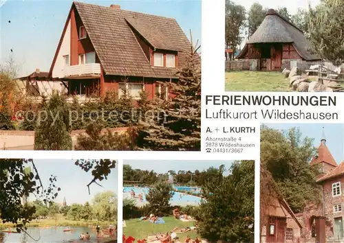 AK / Ansichtskarte Wildeshausen Ferienwohnungen Ferienhaeuser Freibad Naturschutzgebiet Wildeshausen