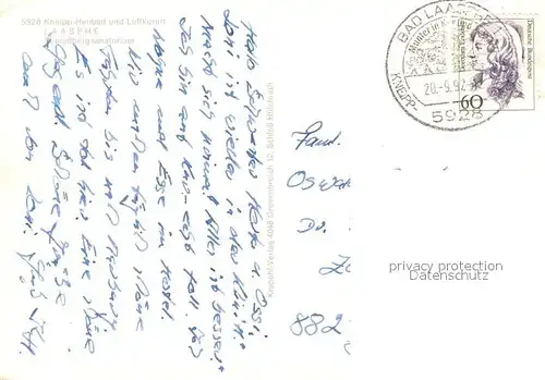 AK / Ansichtskarte Laasphe Schlossbergsanatorium Laasphe