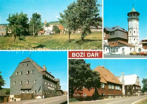 AK / Ansichtskarte Bozi_Dar_Gottesgab_CZ Okres Karlovy Vary Horske rekreacni a turisticke stredisko na nahorni planine Krusnych hor 
