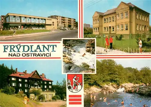 AK / Ansichtskarte Frydlant_nad_Ostravici Ondrejiniku a masivem Lyse hory Horska Ostravice Rude armady je pekny restaurant Horalka Turisticky hotel Solarka 