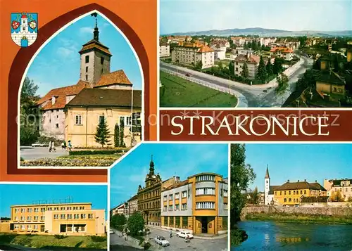 AK / Ansichtskarte Strakonice_Strakonitz Vzniko z osady u nizinneho gotickeho hradu Komplex palacu budov a vezi patri dodnes pamatkam strakonic Strakonice_Strakonitz