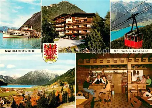 AK / Ansichtskarte Maurach_Achensee Mauracherhof Gaststube Bar Seilbahn Panorama Maurach Achensee