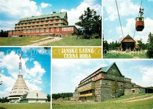 AK / Ansichtskarte Cerna_Hora Sokolska bouda Kabinova lanovka na Cermou horu Televizni vysilac Cerna hora Horsky hotel Cerna_Hora