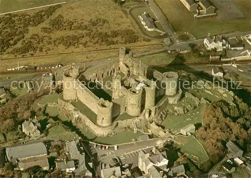 AK / Ansichtskarte Gwynedd_Wales Castell Harlech Air view Gwynedd_Wales