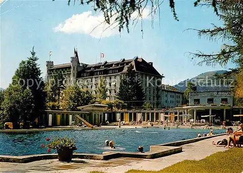 AK / Ansichtskarte Gstaad_BE Hotel Palace Schwimmbad 