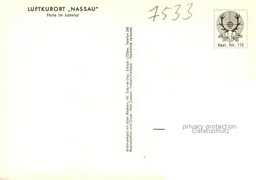 AK / Ansichtskarte Nassau_Bad Panorama Nassau_Bad