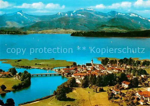 AK / Ansichtskarte Seebruck_Chiemsee Fliegeraufnahme Seebruck Chiemsee